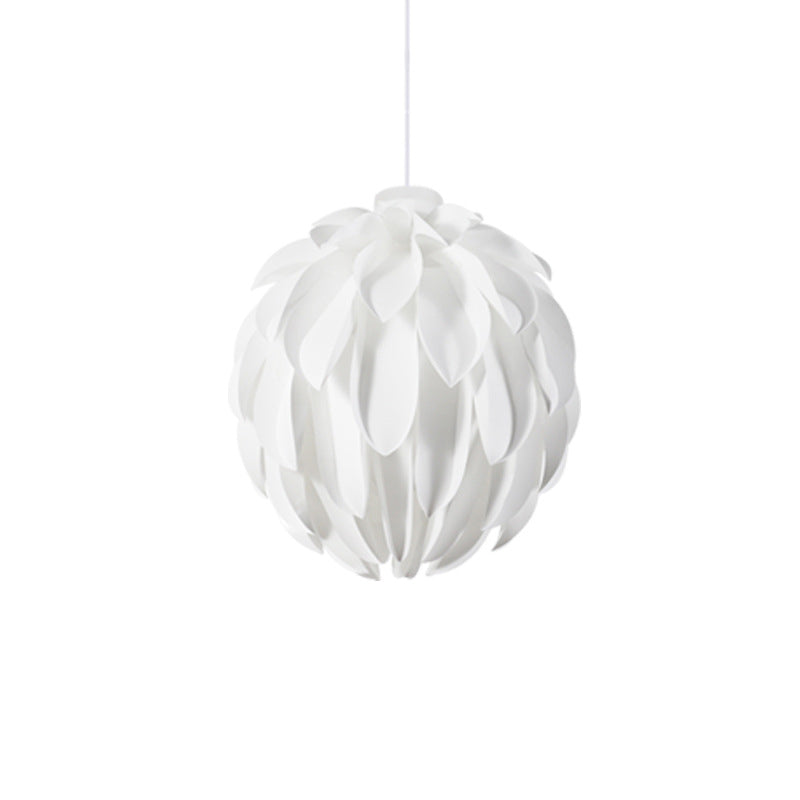 Acrylic Petal Pendant Ceiling Light Minimalist Style Hanging Pendant Light in White