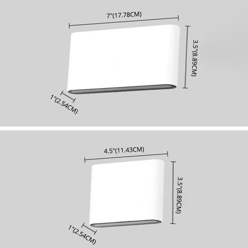 Minimalist LED Up and Down light Frame Wall Light  Metal Rectangle Wall Light for Living Room