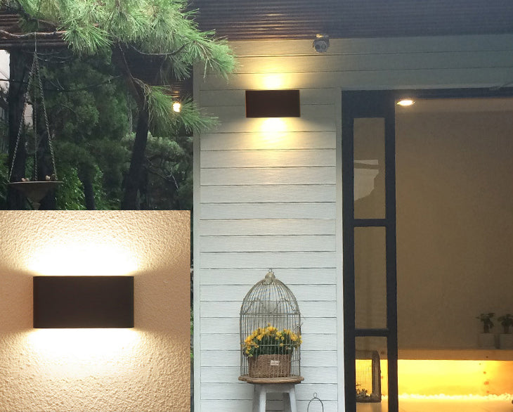 Minimalist LED Up and Down light Frame Wall Light  Metal Rectangle Wall Light for Living Room