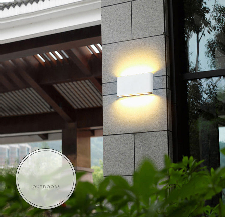 Minimalist LED Up and Down light Frame Wall Light  Metal Rectangle Wall Light for Living Room