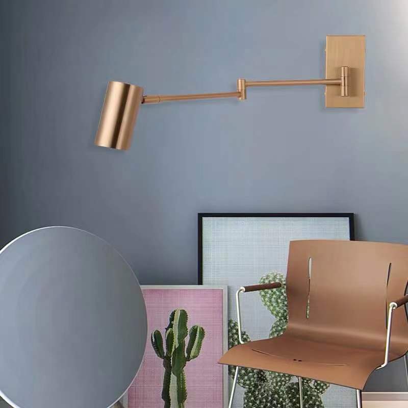 Modern Adjustable Arms Wall Mount Lighting Metallic Wall Mounted Lighting for Bedside