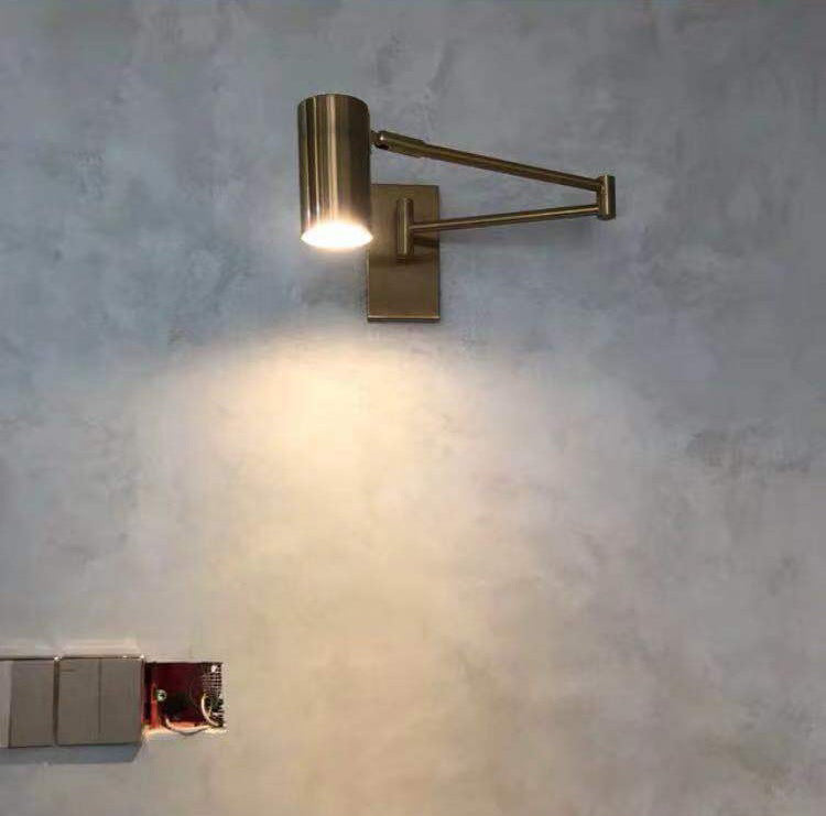 Modern Adjustable Arms Wall Mount Lighting Metallic Wall Mounted Lighting for Bedside