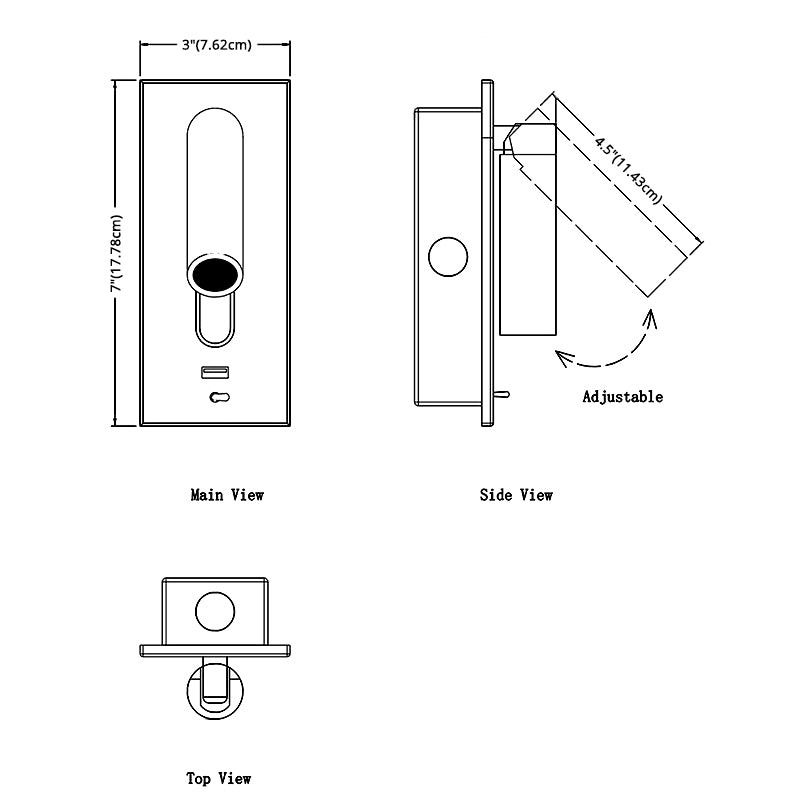 Modern Simplicity Reading Wall Light Aluminum Wall Light Fixtures for Bedside