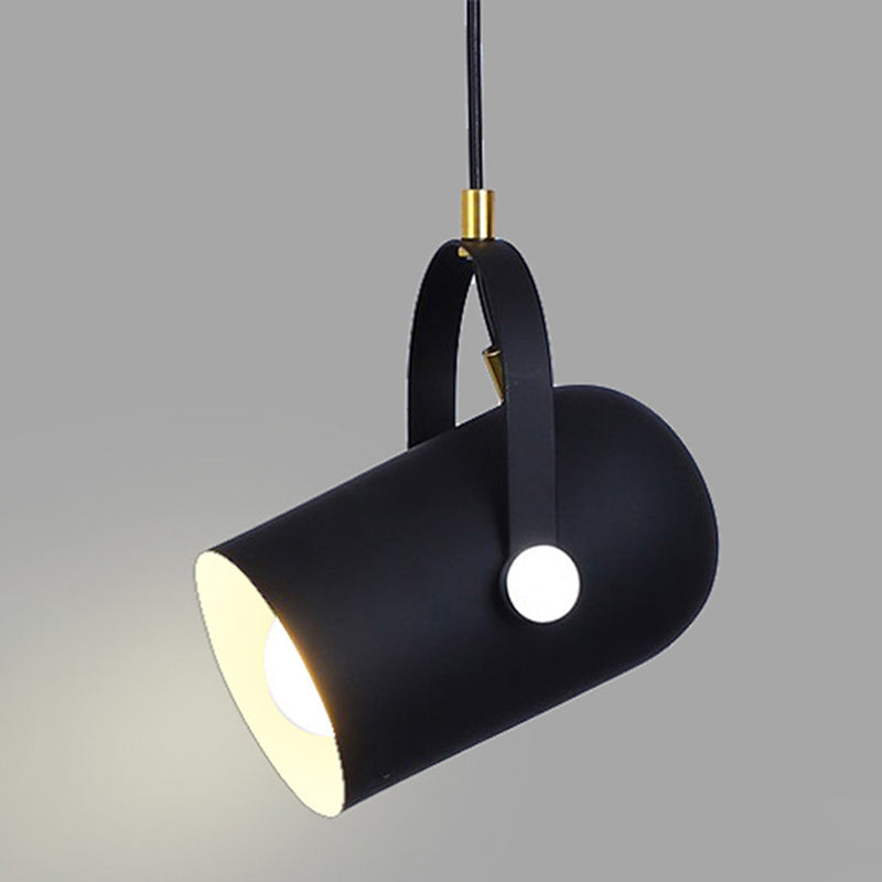 Spotlight sospeso in stile macaroon Imposto di illuminazione moderna a lampadina singola con filo di sospensione regolabile da 47 "