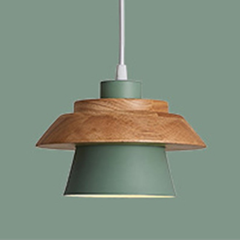 Kit de luz colgante de estilo nórdico de techo colgante de madera para comedor para comedor
