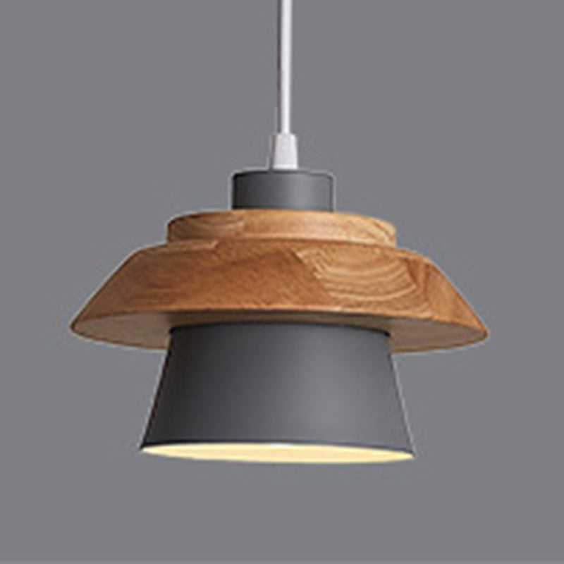 Kit de luz colgante de estilo nórdico de techo colgante de madera para comedor para comedor