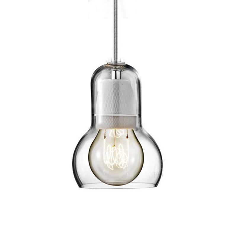 Bulb Glass 1 Light Hanging Light Fixtures Adjustable Wire Pendant Lighting for Restaurant