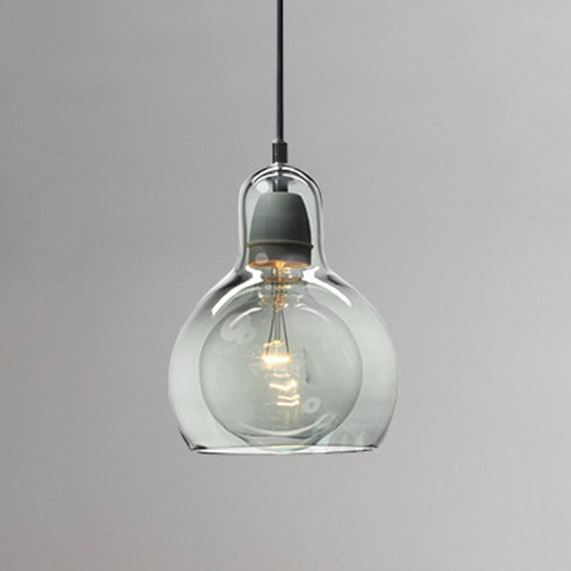 Bulb Glass 1 Light Hanging Light Fixtures Adjustable Wire Pendant Lighting for Restaurant
