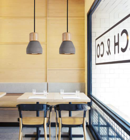 Cemento colorato nordico Cemento sospeso Affermazione Light Mason Jar a sospensione per la caffetteria