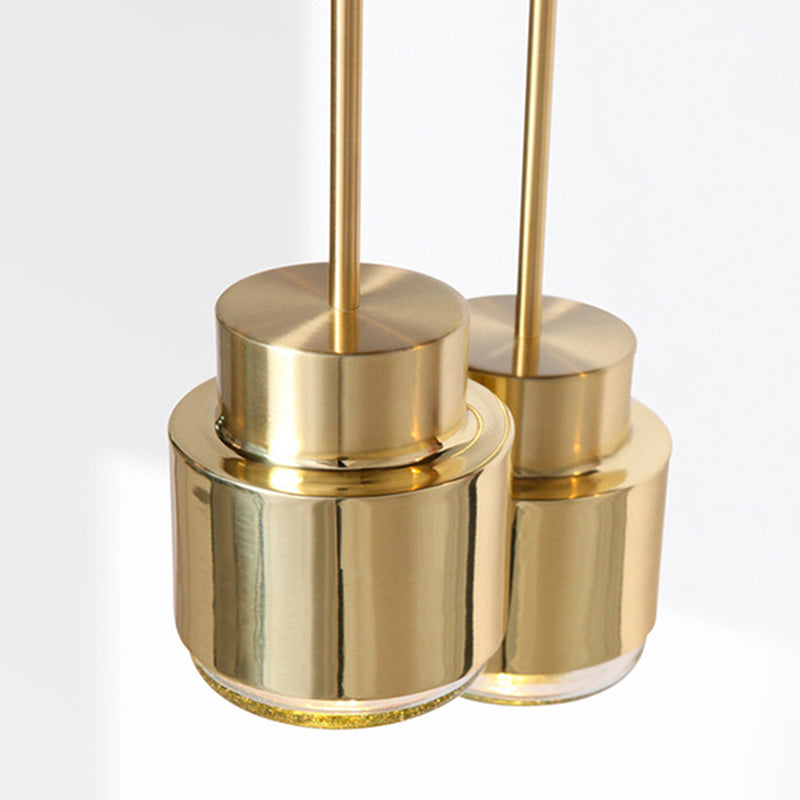 Forma cilindrica post-moderna a forma di sospensione ottone 1 leggero sospensione Light per sala da pranzo