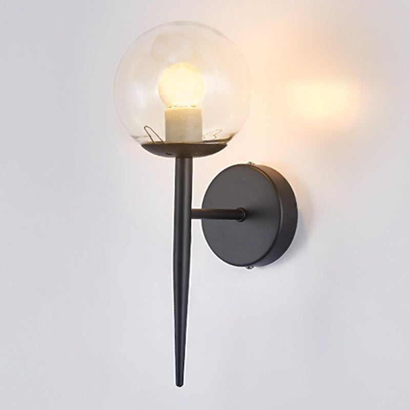 Retro Simple Industrial Style Sphere Wall Mount Lighting Glass Wall Mounted Lighting for Living Room