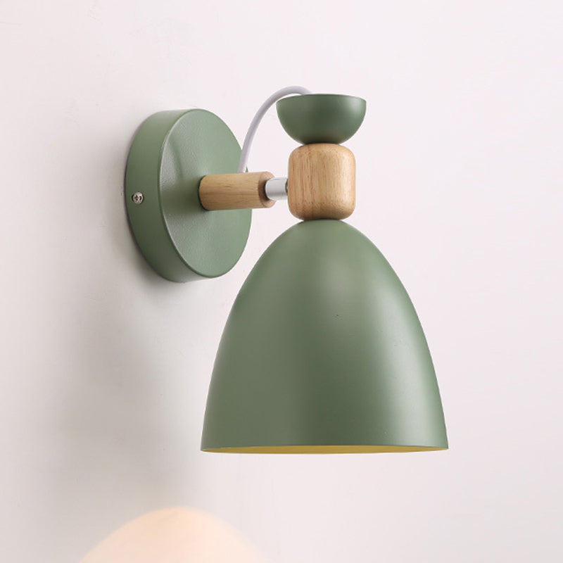 Nordic Style Cone-Shaped Wall Light 1 Light Iron Wall Lamp for Living Room