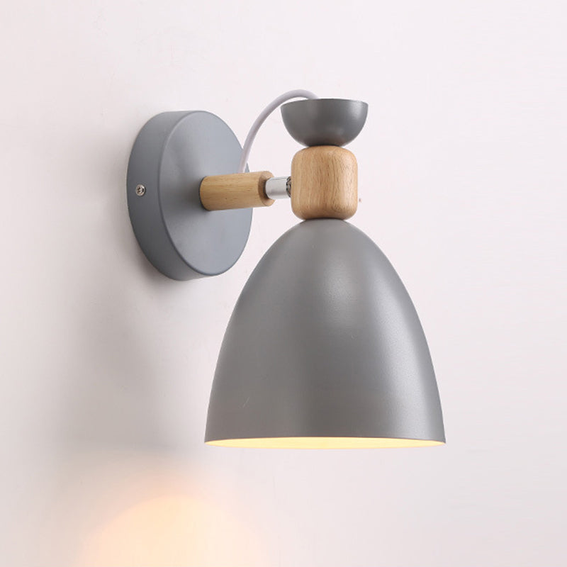Nordic Style Cone-Shaped Wall Light 1 Light Iron Wall Lamp for Living Room
