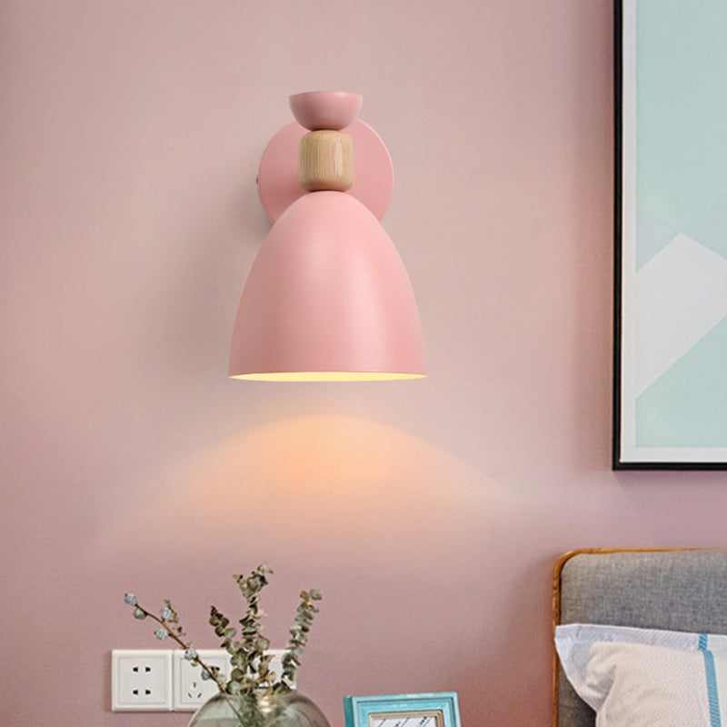Nordic Style Cone-Shaped Wall Light 1 Light Iron Wall Lamp for Living Room