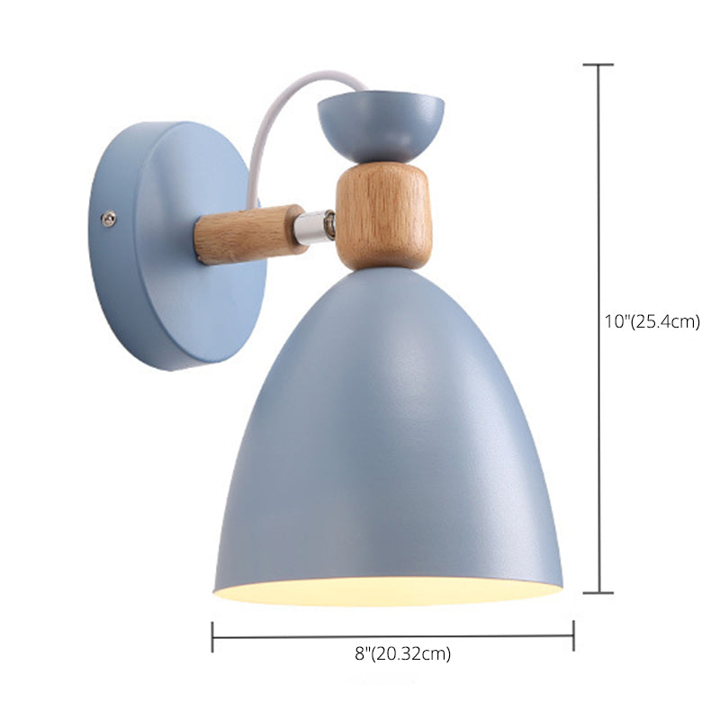 Nordic Style Cone-Shaped Wall Light 1 Light Iron Wall Lamp for Living Room
