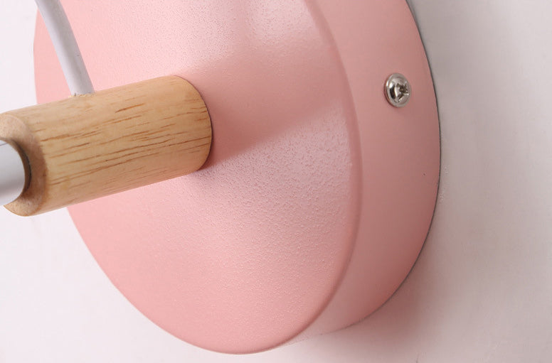 Nordic Style Cone-Shaped Wall Light 1 Light Iron Wall Lamp for Living Room