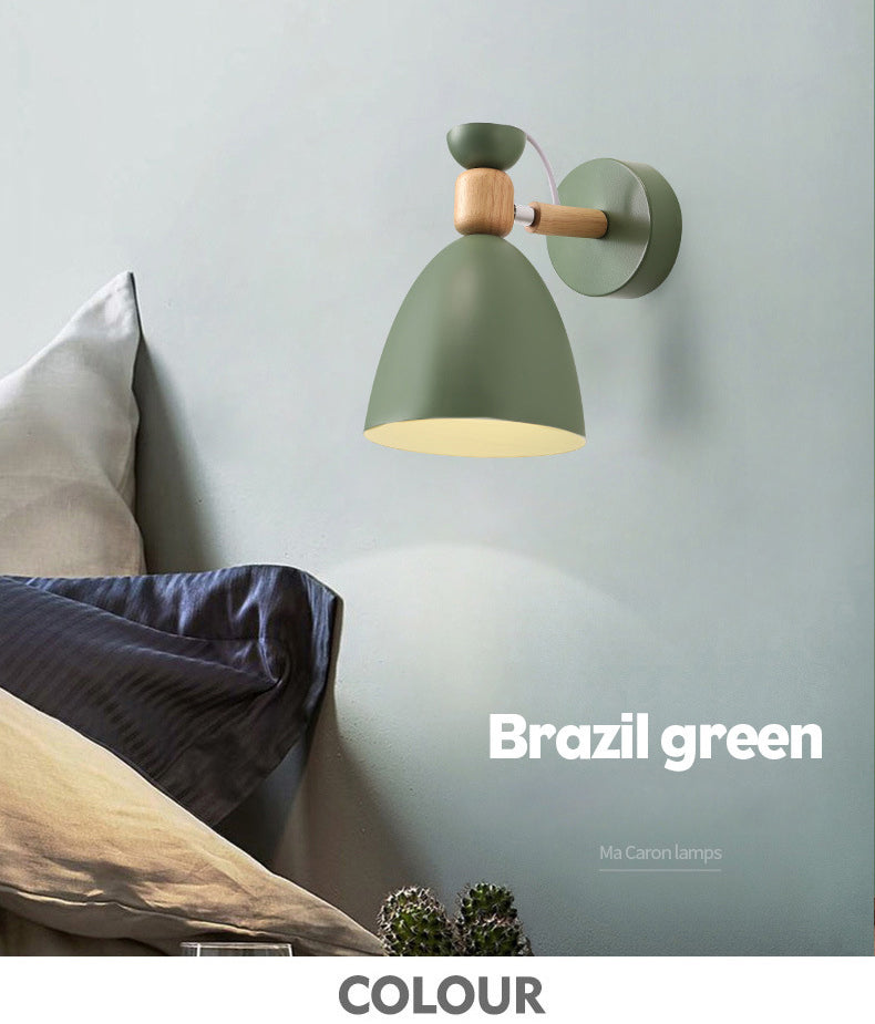 Nordic Style Cone-Shaped Wall Light 1 Light Iron Wall Lamp for Living Room