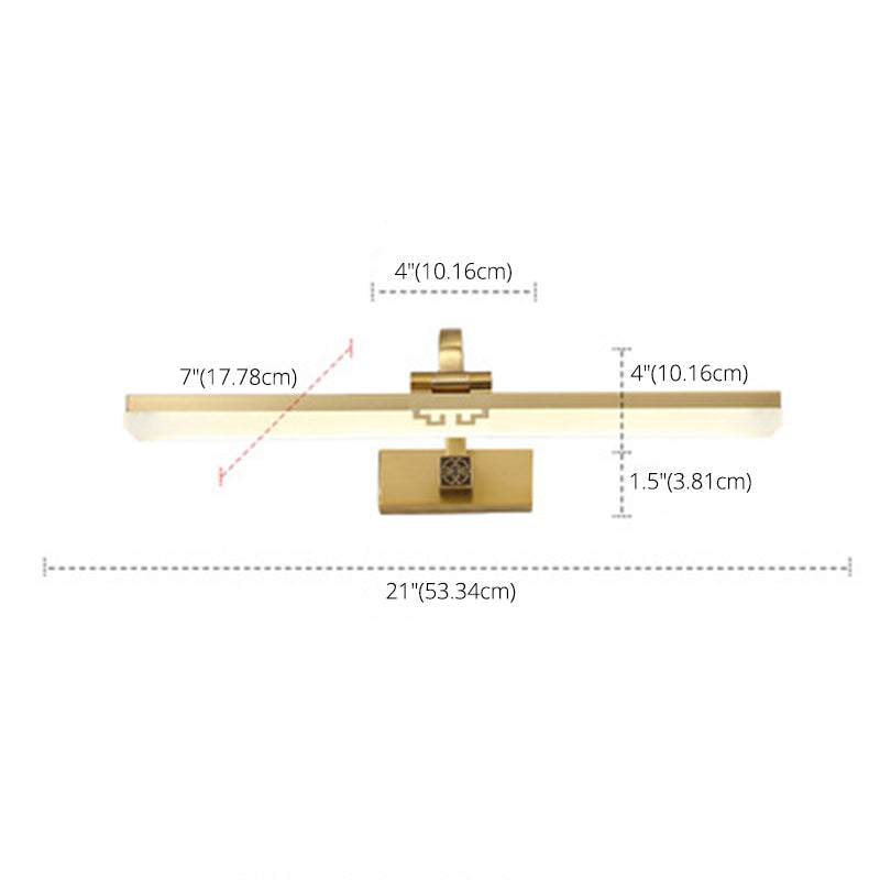 Light Extravagant Style Linear Vanity Lighting Fixtures Copper Vanity Sconce