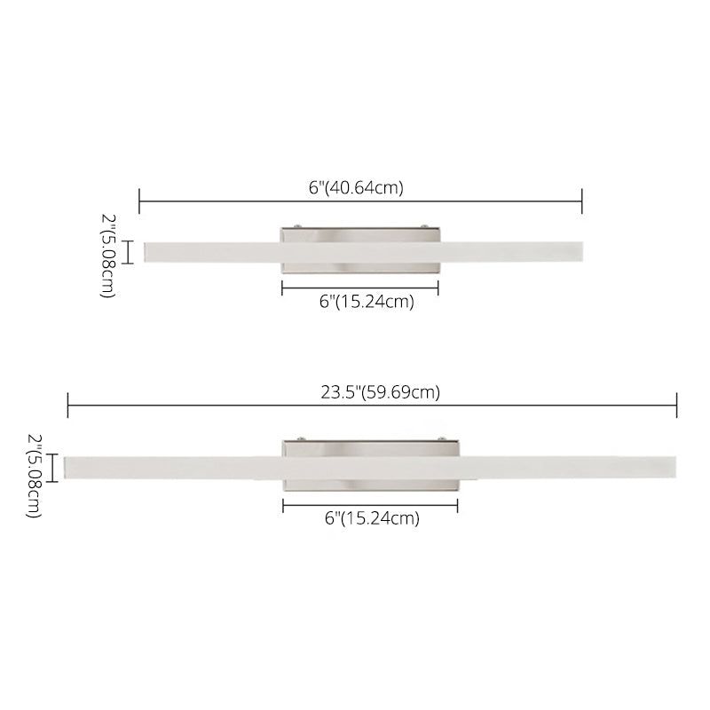 Modern Minimalist Style Linear Vanity Lighting Fixtures Stainless Steel Vanity Sconce