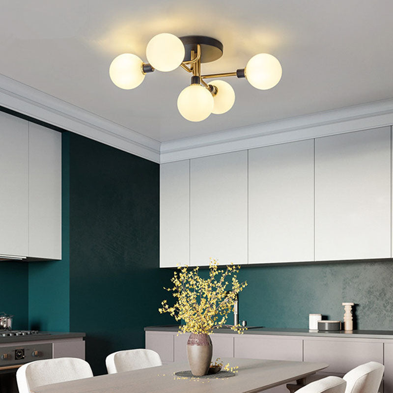 Nordic Luxury Flush Mount Illuminazione Illuminazione Creative Round Flush Mount Plafoniera per Camera da letto