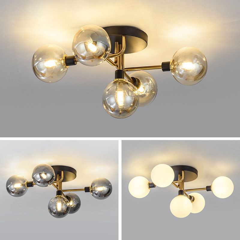 Nordic Luxury Flush Mount Illuminazione Illuminazione Creative Round Flush Mount Plafoniera per Camera da letto
