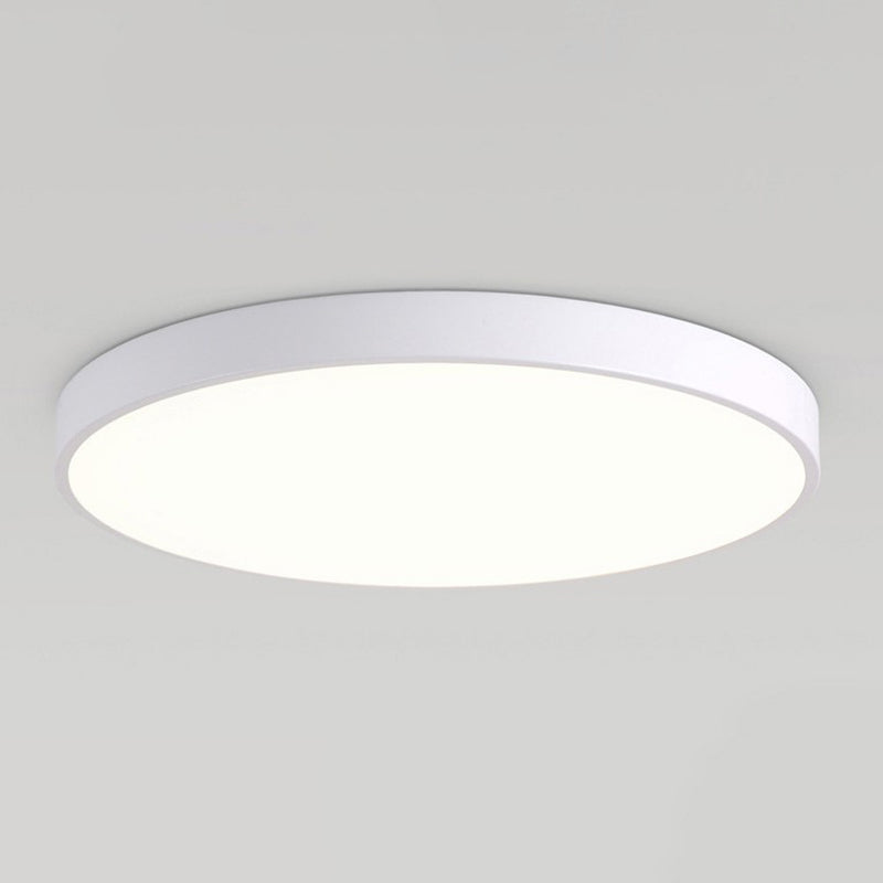 Minimalistic Macaron Flush Mount LED Light Round Ceiling Fixture with Acrylic Shade