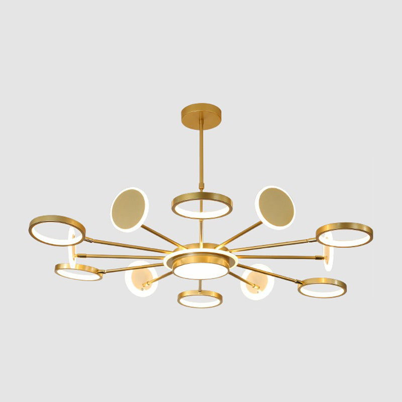 Lampadario a sospensione del metallo post-moderno Lampada a LED LED ROURO per soggiorno