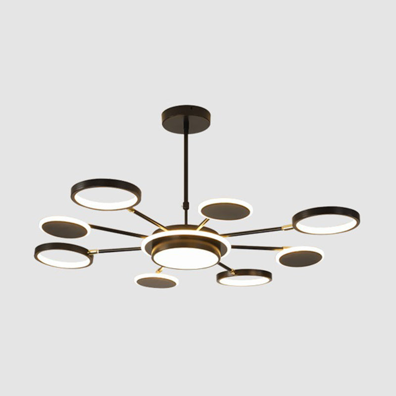 Lampadario a sospensione del metallo post-moderno Lampada a LED LED ROURO per soggiorno