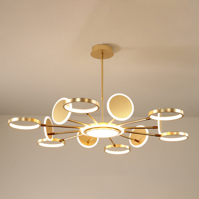 Lampadario a sospensione del metallo post-moderno Lampada a LED LED ROURO per soggiorno