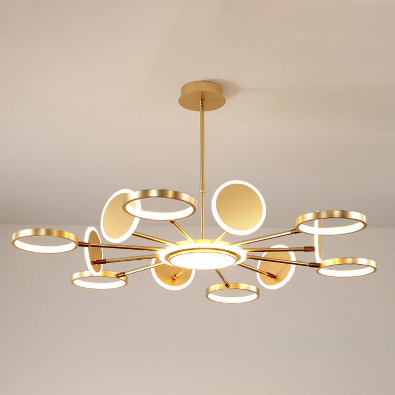 Lampadario a sospensione del metallo post-moderno Lampada a LED LED ROURO per soggiorno