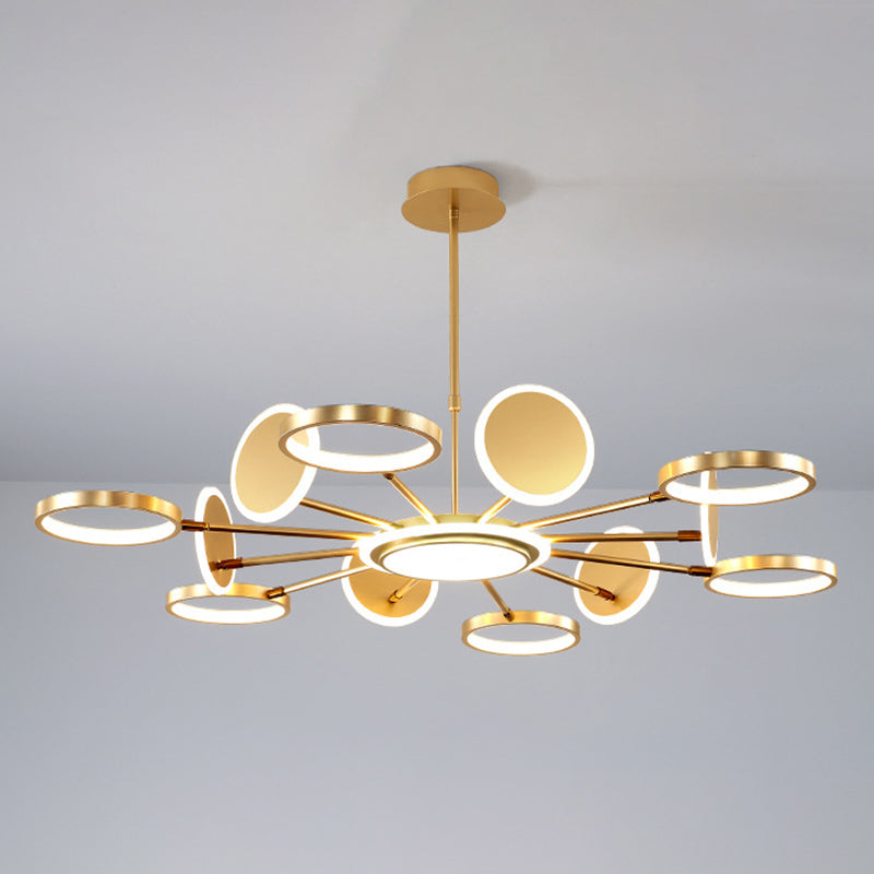 Lampadario a sospensione del metallo post-moderno Lampada a LED LED ROURO per soggiorno