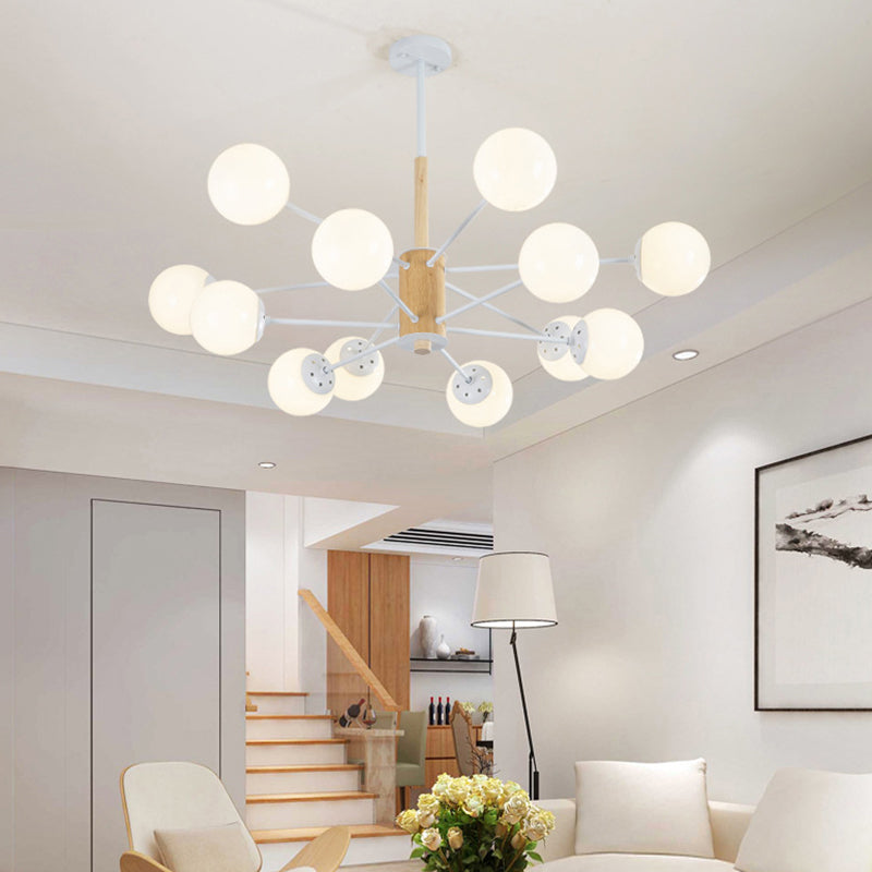 Lampada lampadina rotonda in vetro Stile minimalista 12 Lumo bianco Lampone a sospensione