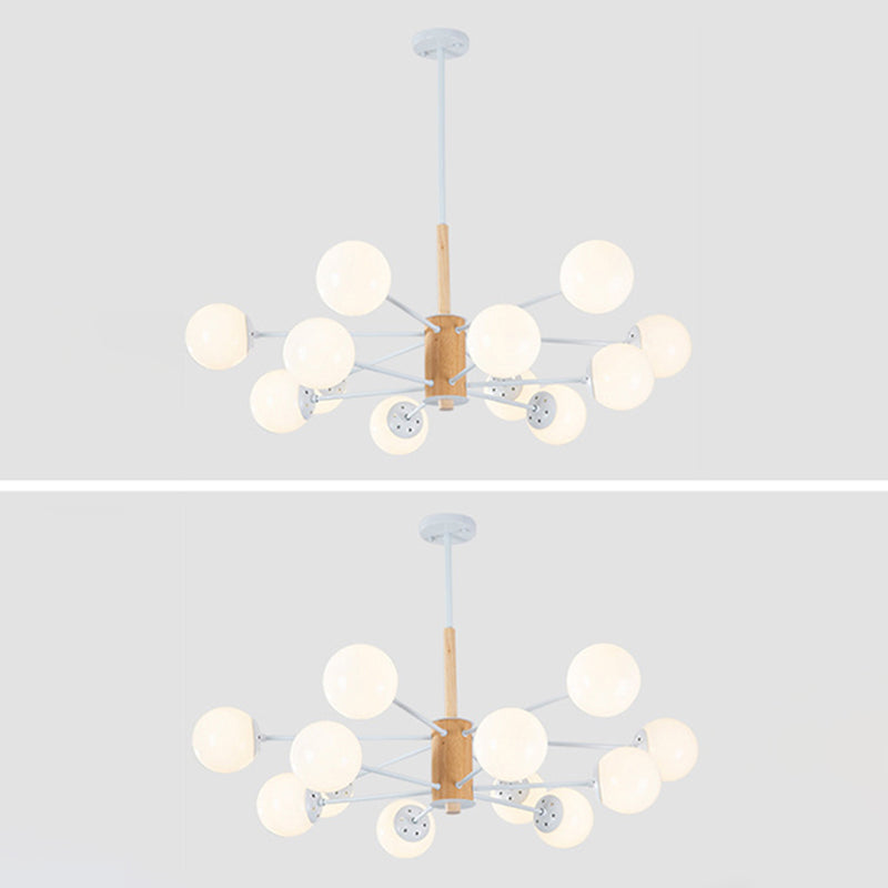 Lampada lampadina rotonda in vetro Stile minimalista 12 Lumo bianco Lampone a sospensione