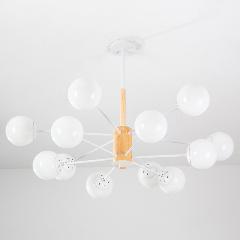 Lampada lampadina rotonda in vetro Stile minimalista 12 Lumo bianco Lampone a sospensione