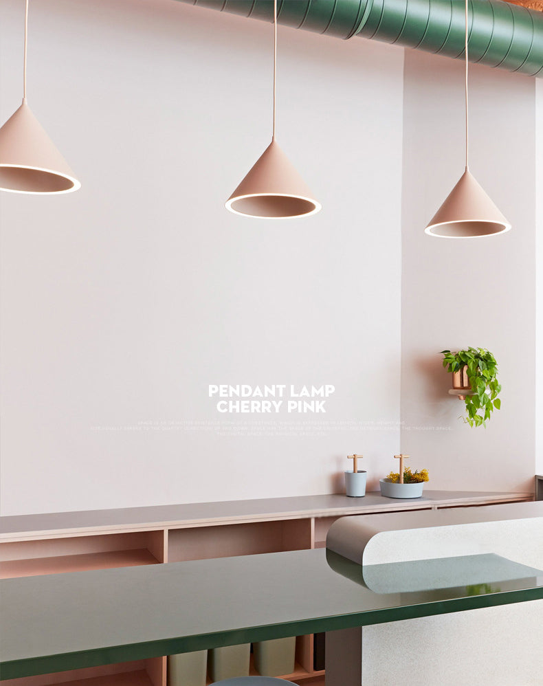 Makaroon -Mini -Anhänger -Leuchten -Leuchten -Aluminiumkegelform -Pendellampe zum Dinging -Tisch