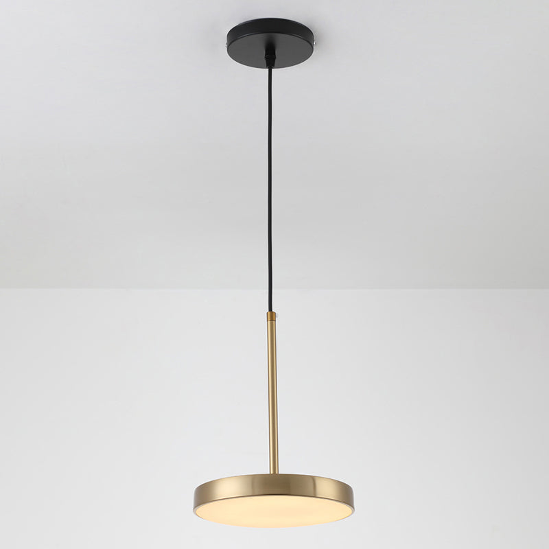 Nordic Simple Hanging Ceiling Light Circular Metal LED Hanging Light Fixtures for Restaurant