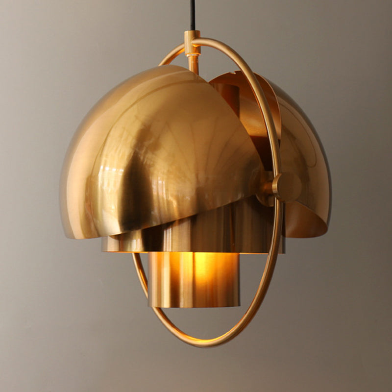 Lámpara de colgante de oro 1 lámpara de colgante de diseño creativo de mediados de siglo para el dormitorio