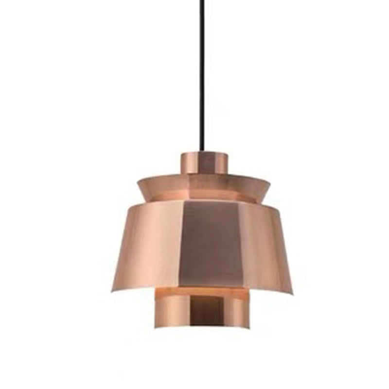 Forma de platillo volador posmoderno colgante de metal liviano 1 luz de suspensión de luz para sala de estar