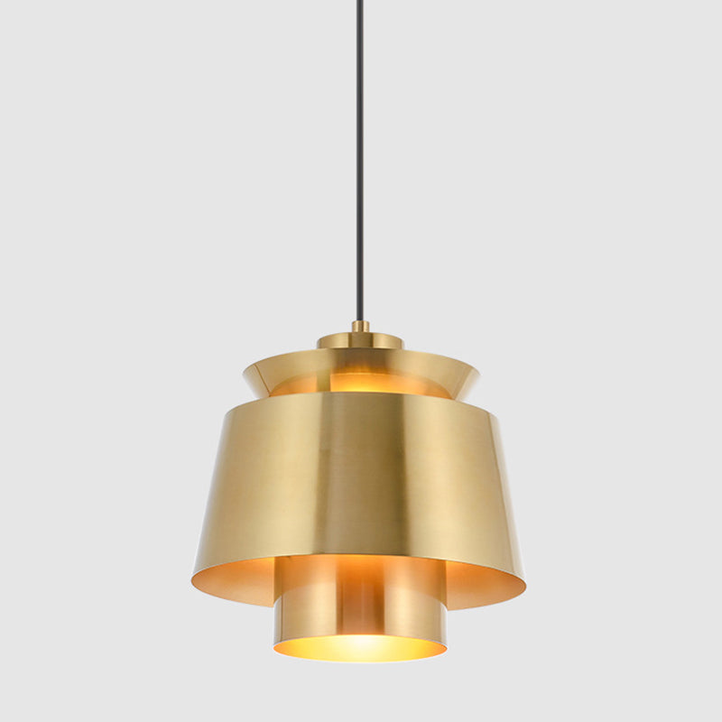 Forma de platillo volador posmoderno colgante de metal liviano 1 luz de suspensión de luz para sala de estar