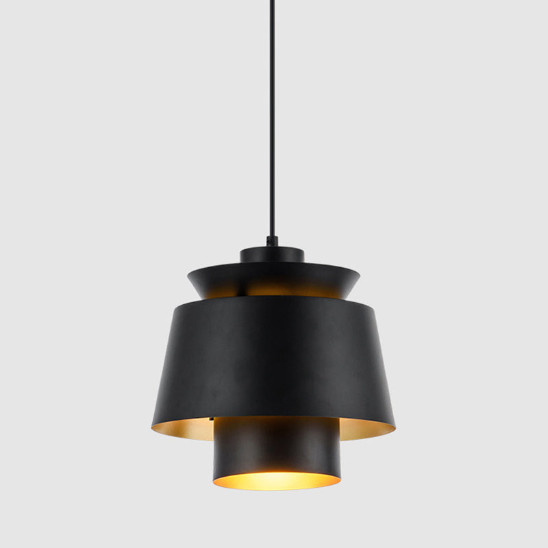 Forma de platillo volador posmoderno colgante de metal liviano 1 luz de suspensión de luz para sala de estar