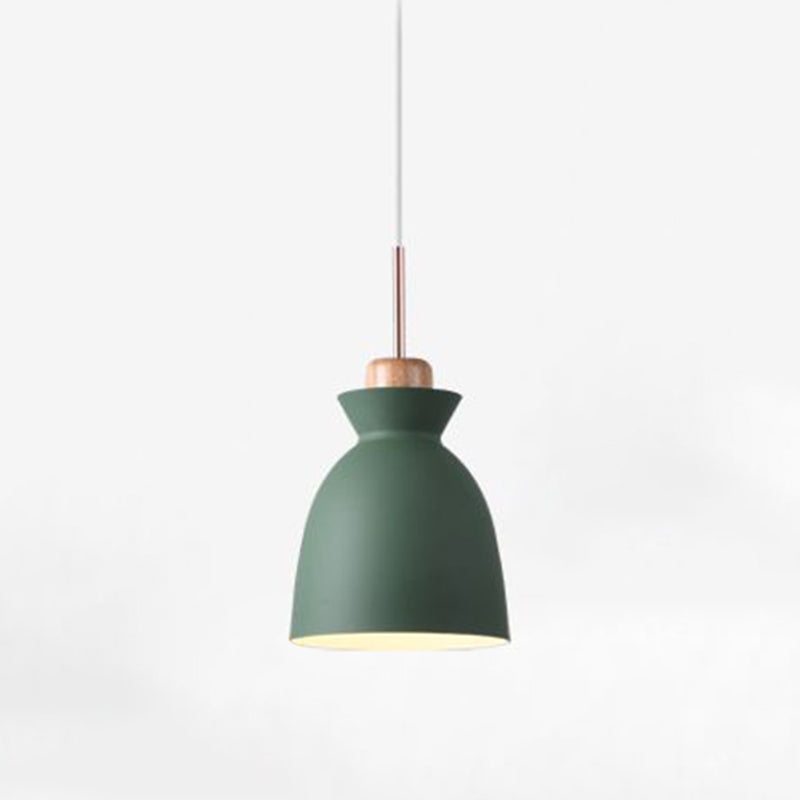 Aluminum Macaroon Hanging Light Contemporary Style Mini Suspension Lighting Fixture for Bedroom Kitchen