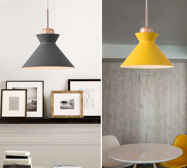 Aluminum Macaroon Hanging Light Contemporary Style Mini Suspension Lighting Fixture for Bedroom Kitchen