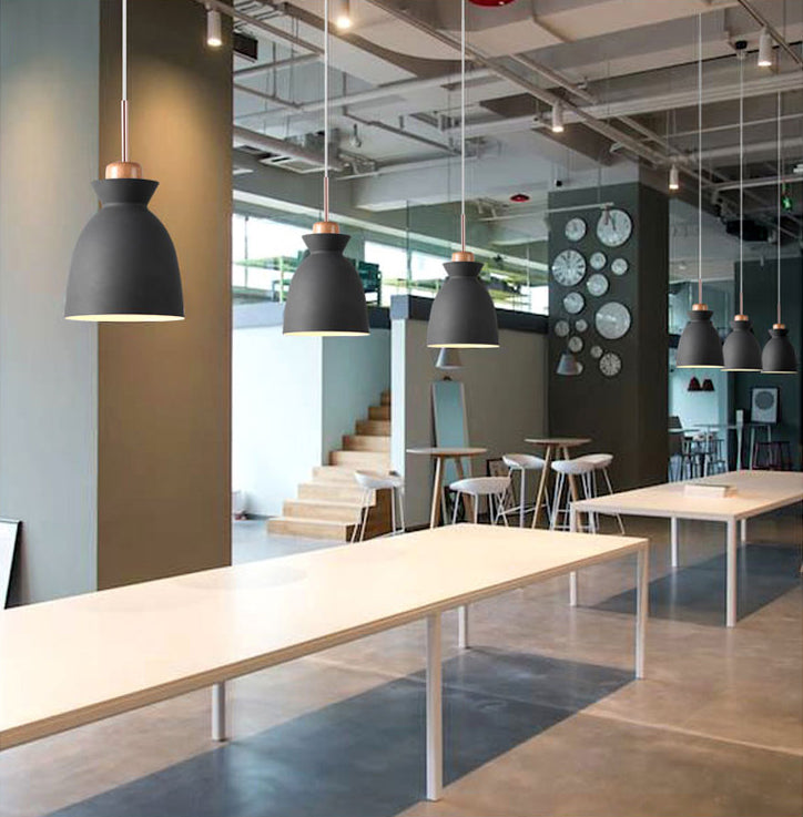 Aluminum Macaroon Hanging Light Contemporary Style Mini Suspension Lighting Fixture for Bedroom Kitchen