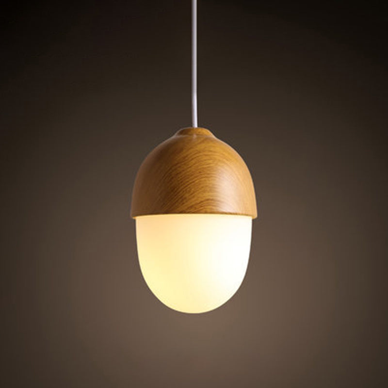 1 luces colgantes de forma especial ligera nueces creativas mini lámpara colgante en sombra de vidrio