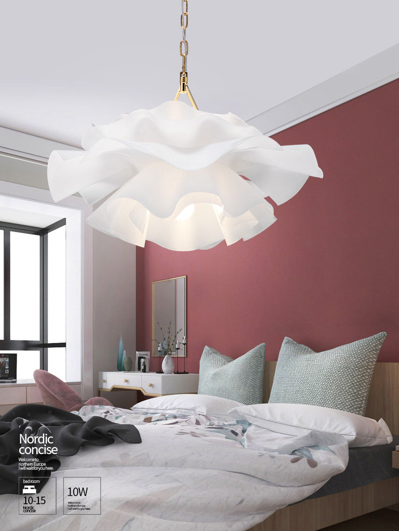Nordic Style Flower Pendant Ceiling Light Acrylic Up and Down Lighting Hanging Light for Bedroom