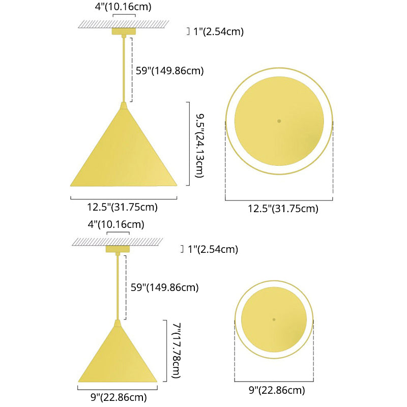 Postmoderner Minimalismus verjüngter Anhänger Licht Gold Metall 1-Licht-Anhängerbeleuchtung für Schlafzimmer