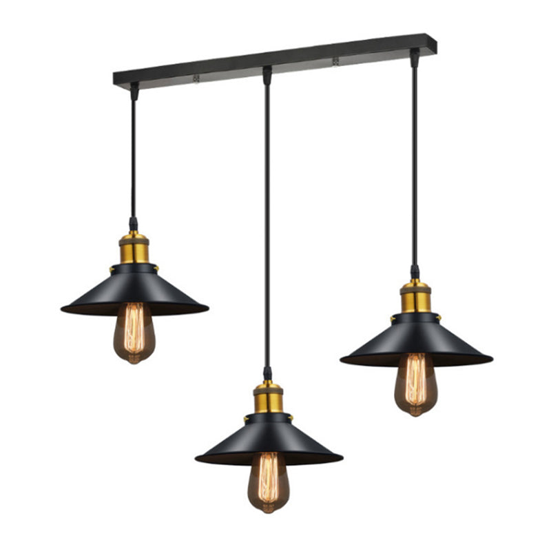 Cono in metallo a forma di lampada sospesa a sospensione in stile vintage soggiorno kit di luce a sospensione