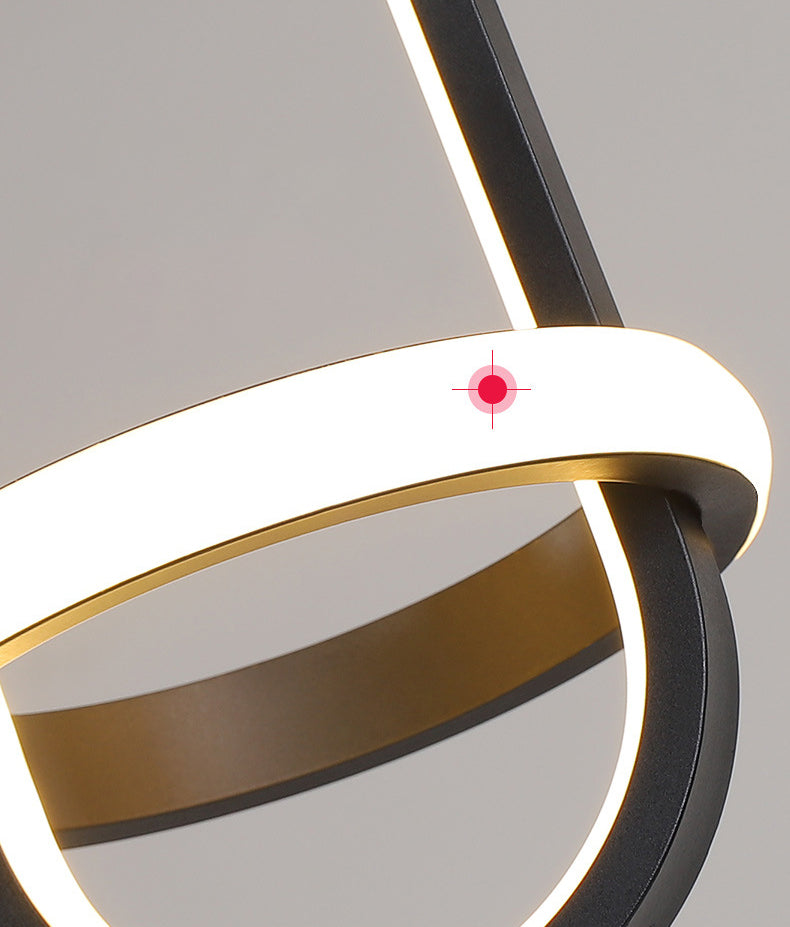 Oval Aluminium Ceiling Pendant 47"Suspension Wire Ceiling Pendant Light for Bedside