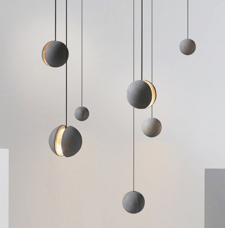 Globe Cement Anhänger Beleuchtung Minimalist Grey Down Mini Anhänger für das Restaurant
