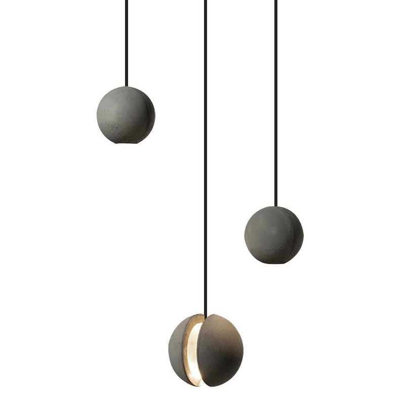 Globe Cement Anhänger Beleuchtung Minimalist Grey Down Mini Anhänger für das Restaurant